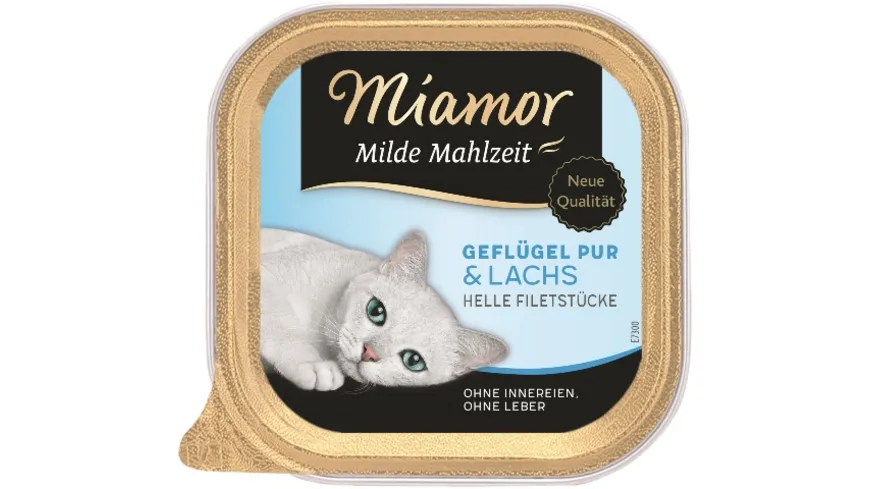 Miamor Milde Mahlzeit Geflügel Pur & Lachs 100 g