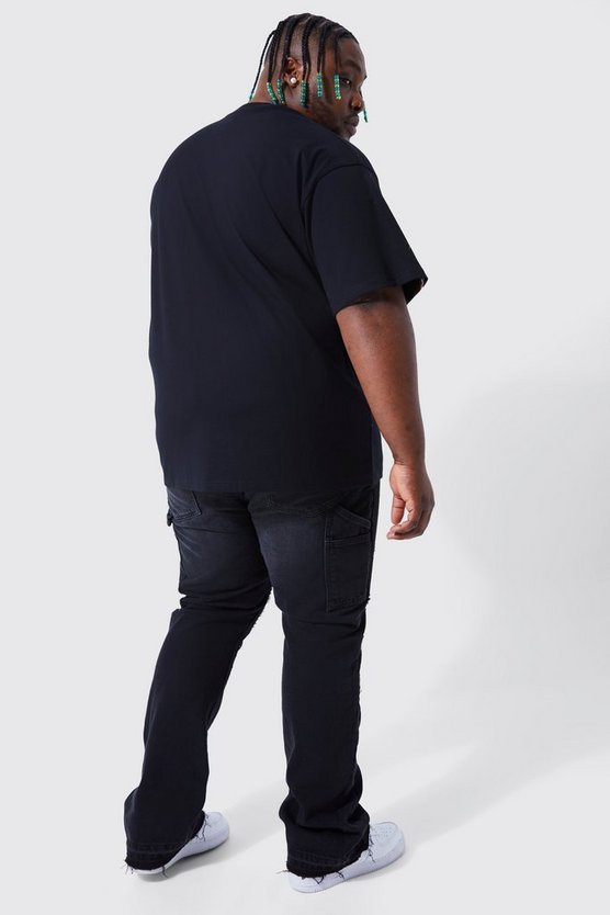 Plus Oversize T-Shirt mit Gravestone Print