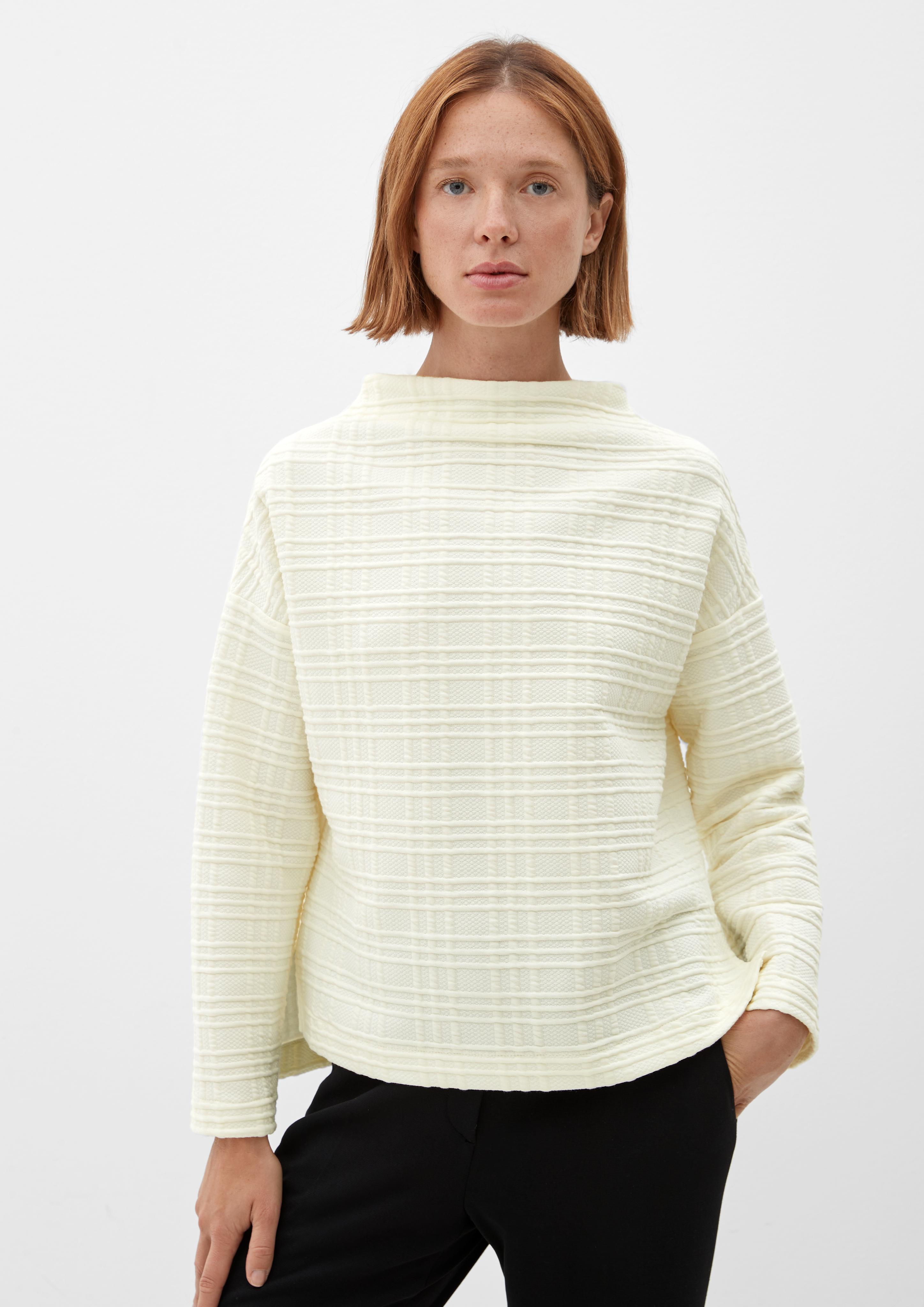 Sweatshirt aus kariertem Jacquard  2121844-0200