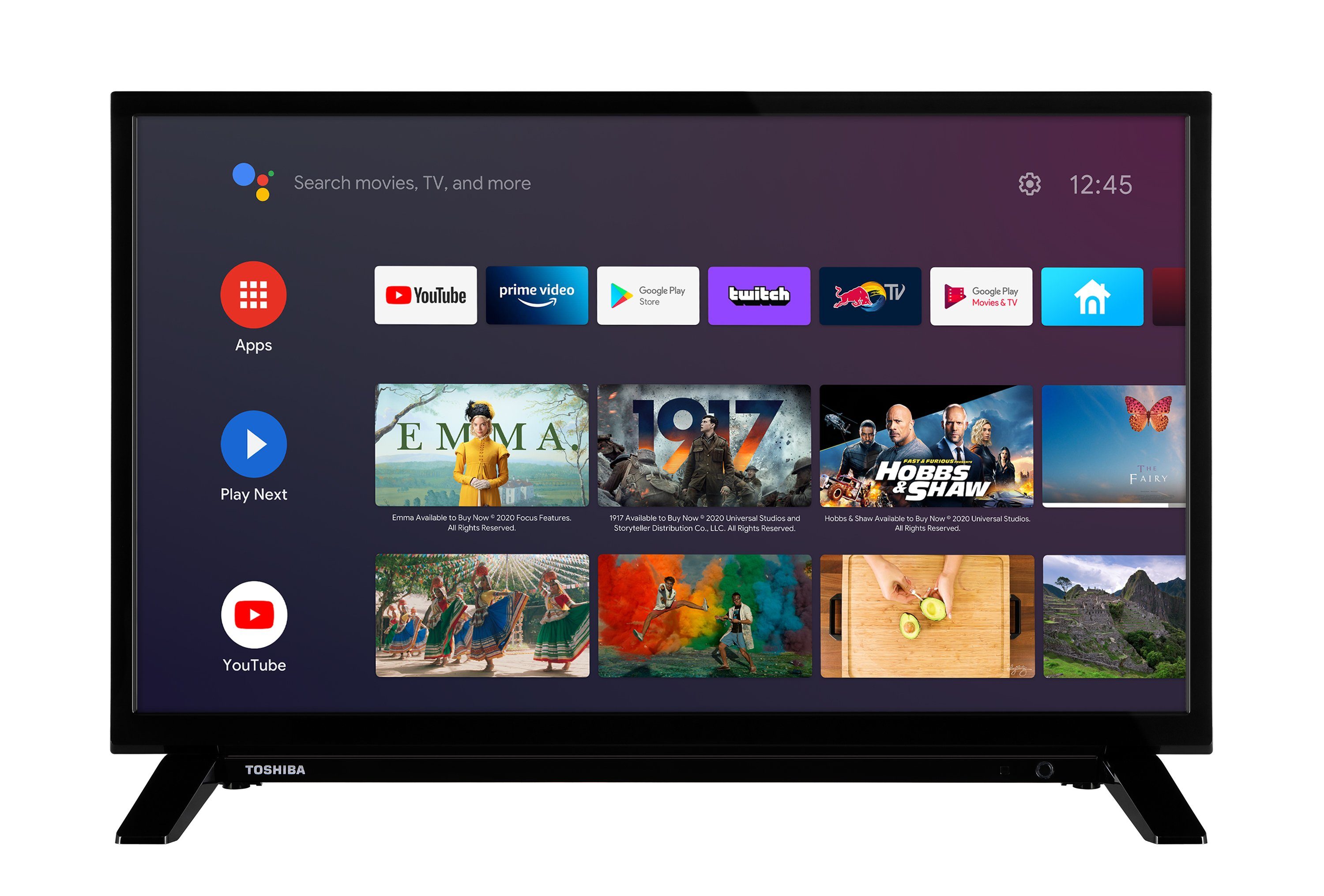 Toshiba 24WA2063DAX/2 LCD-LED Fernseher (60 cm/24 Zoll, HD-ready, Android TV, Triple-Tuner, Play Store, Google Assistant, Bluetooth)