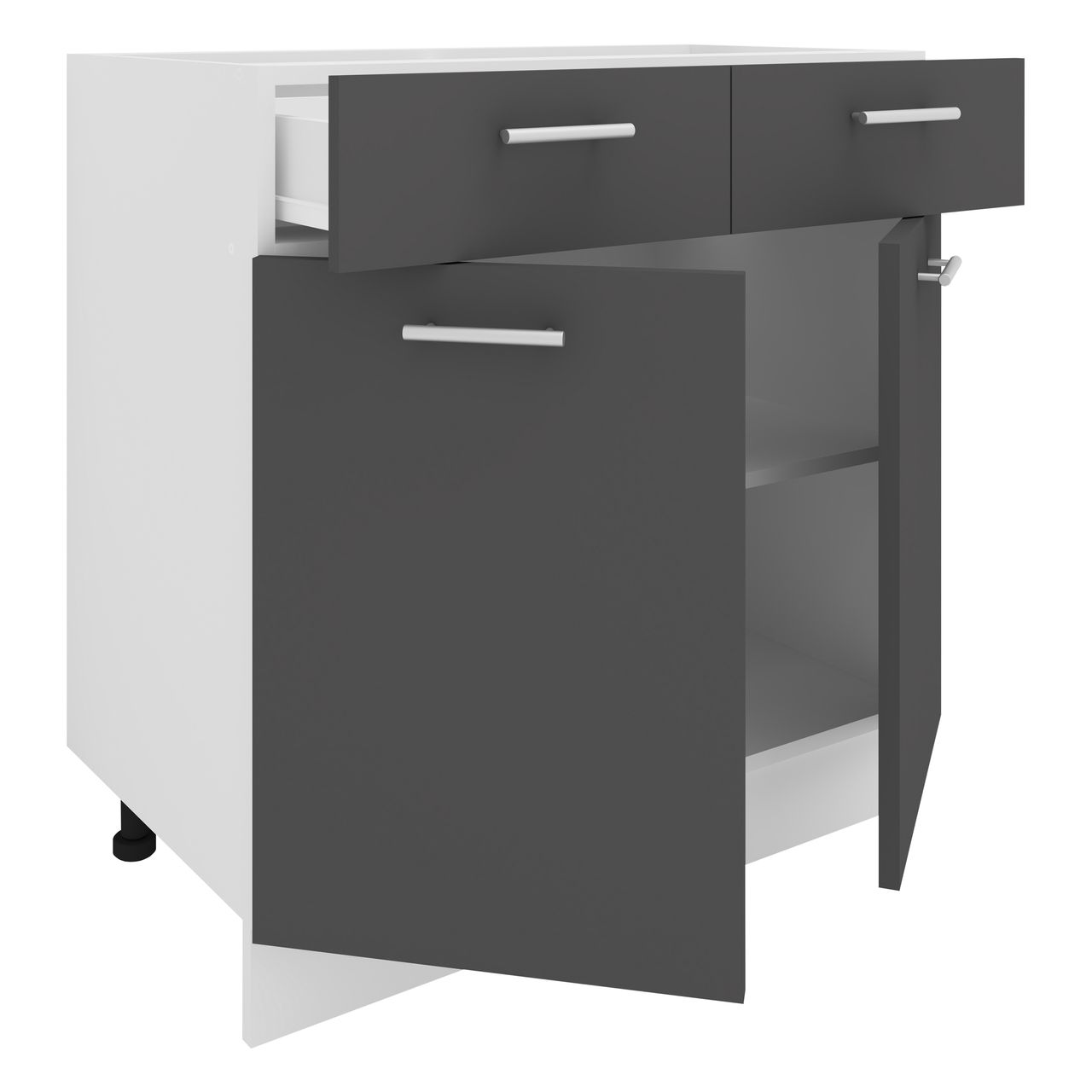 VCM Küchenschrank Breite 80 cm Schublade Unterschrank Küche Küchenmöbel Esilo