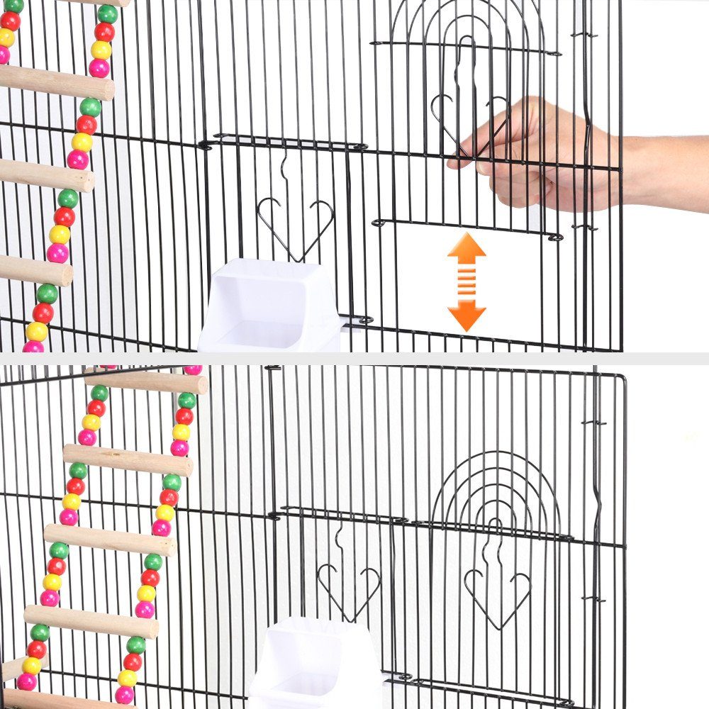 Yaheetech Vogelkäfig, Vogelvoliere mit Vogelspielzeuge Käfigspielzeug
