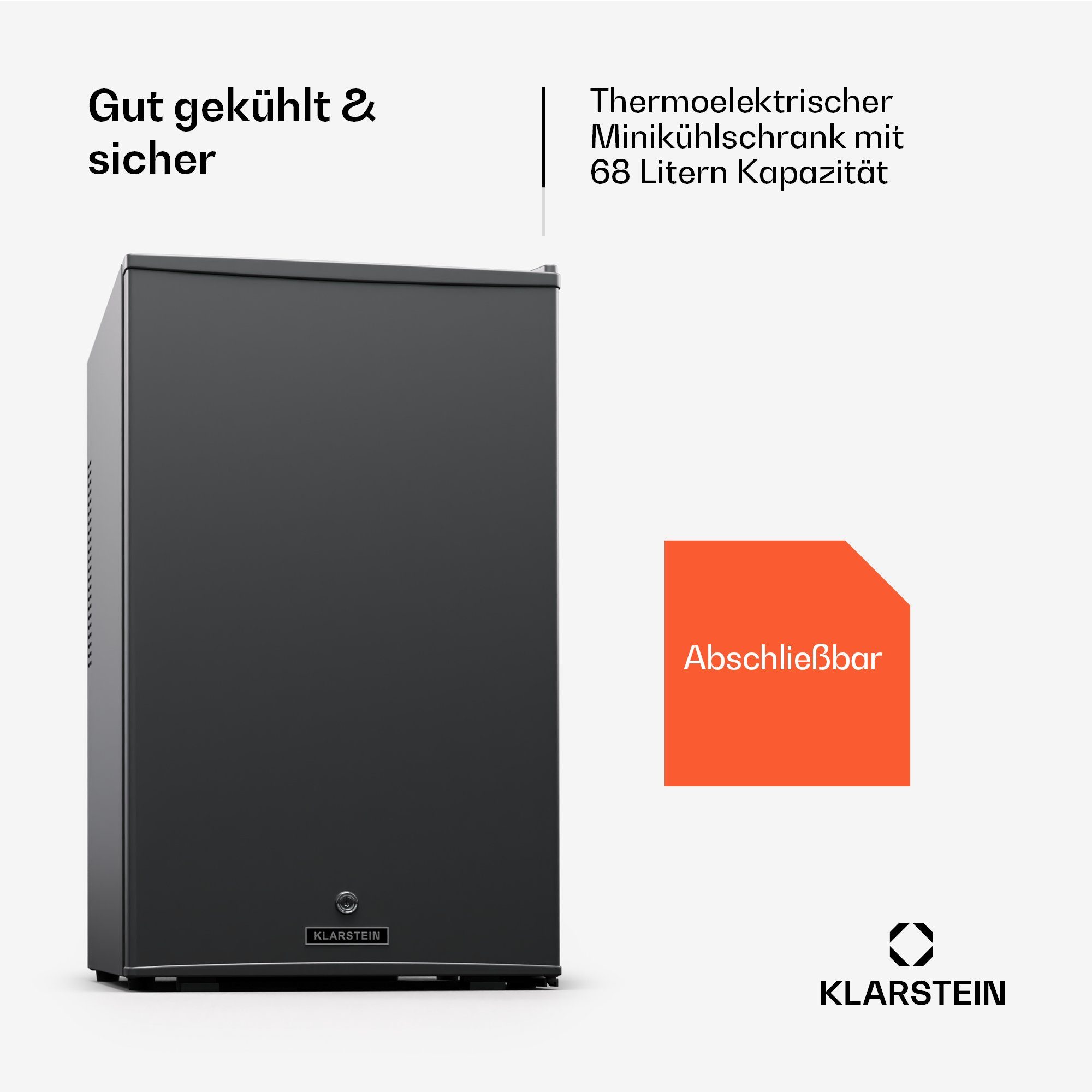 Klarstein Table Top Kühlschrank HEA-Matterhorn-sl 10045293, 74 cm hoch, 43 cm breit, Bier Hausbar Getränkekühlschrank Hotel Mini Fridge