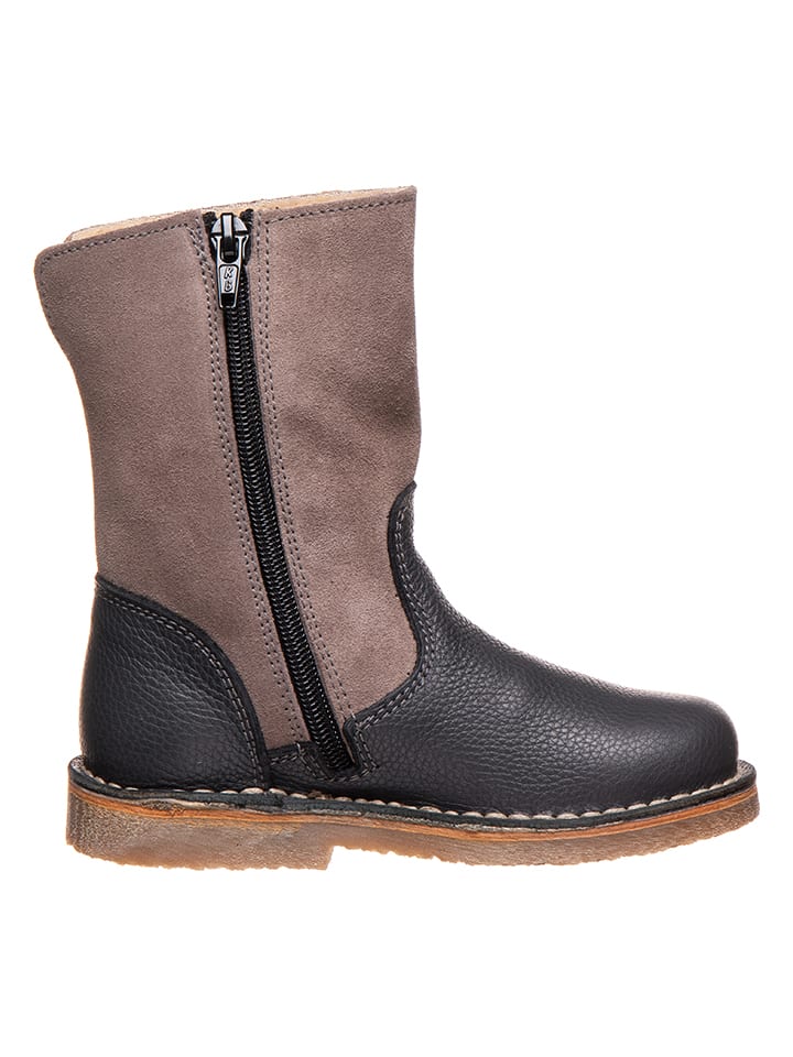 kmins Leder-Stiefel in Grau günstig kaufen