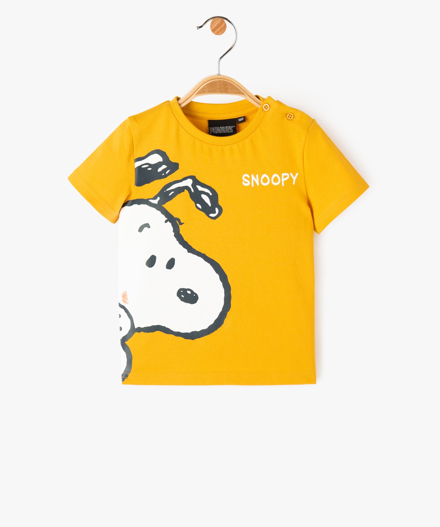 Tee-shirt manches courtes en coton imprimé héros bébé ga... jaune | GEMO