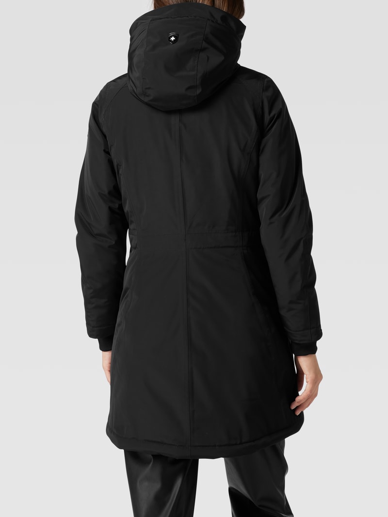 Jacke mit Label-Applikation Modell 'Cucilla' in schwarz