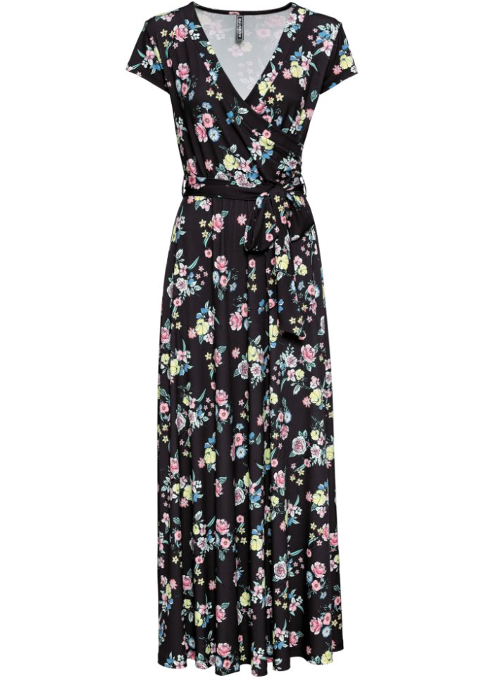 Maxi-Shirtkleid in Wickeloptik
