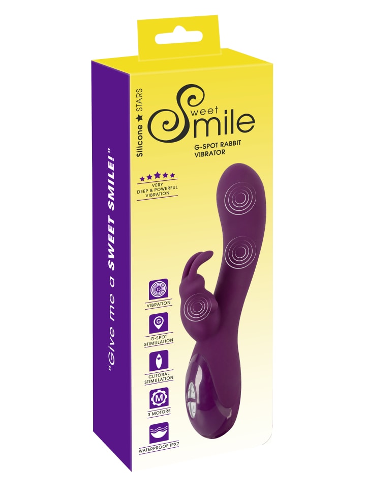 Sweet Smile Rabbitvibrator G-Spot Rabbit Vibrator in lila günstig kaufen 21,2 cm