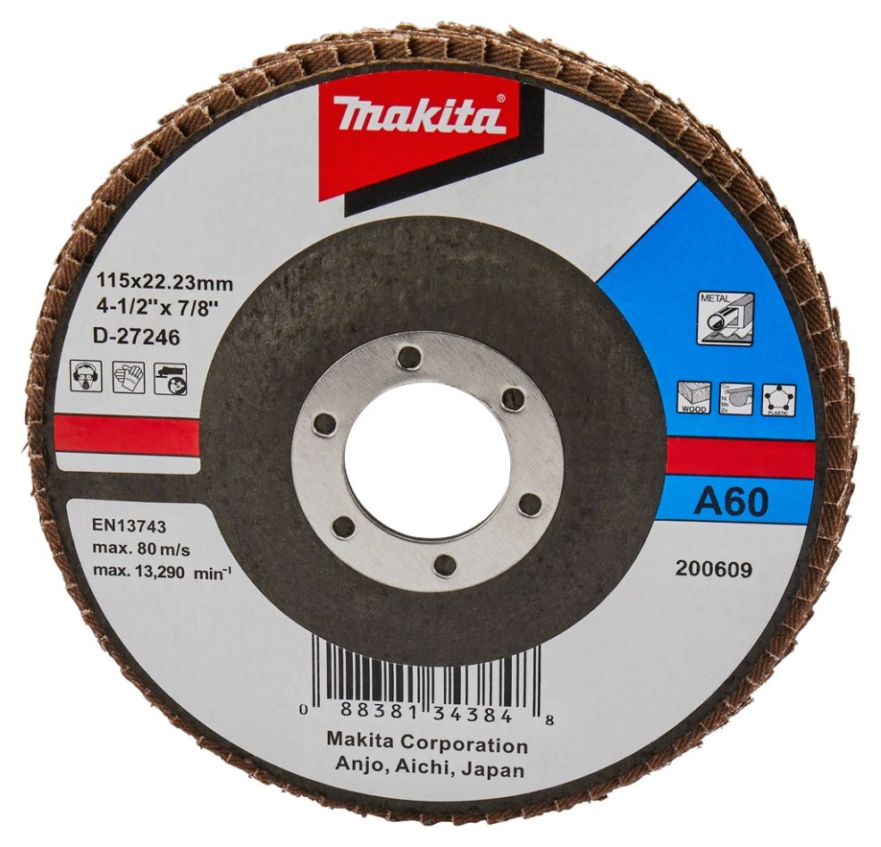 Makita Zubehör D-27246 Fächerscheibe 115 mm A60