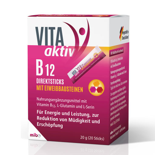 VITA AKTIV B12 Direktsticks mit Eiweißbausteinen  20 St  Beutel