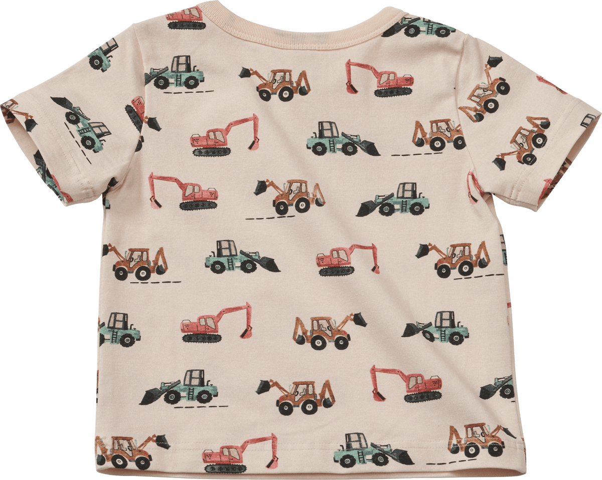 T-Shirt Pro Climate mit Bagger-Muster, beige, Gr. 86, 1 St