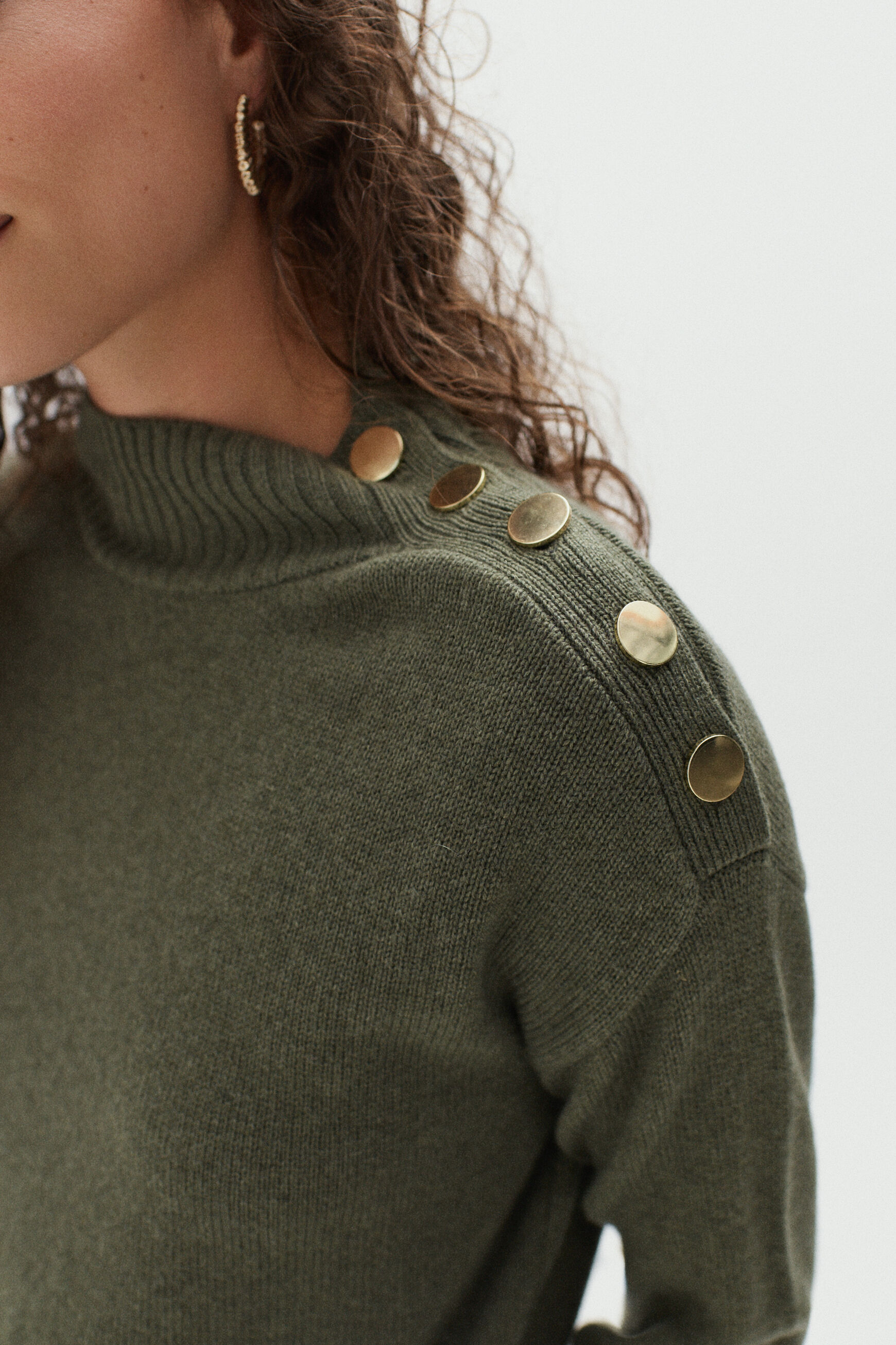 pull martin vert kaki femme