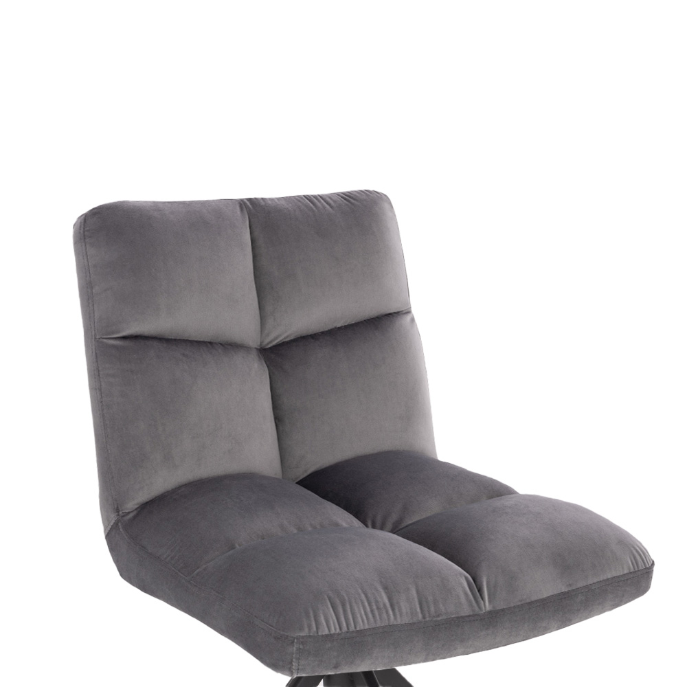 Home Deluxe Esszimmerstuhl drehbar 2er Set NODA – Samt Hellgrau