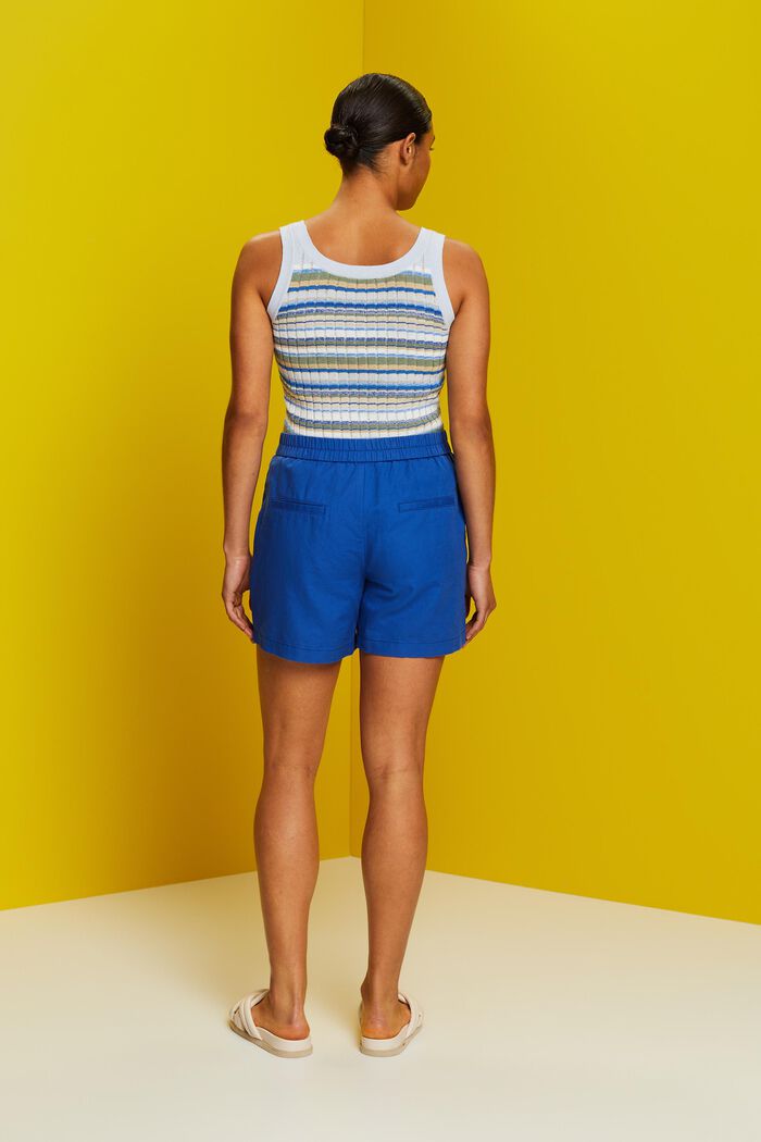 Pull-on-Shorts, Baumwolle-Leinen-Mix