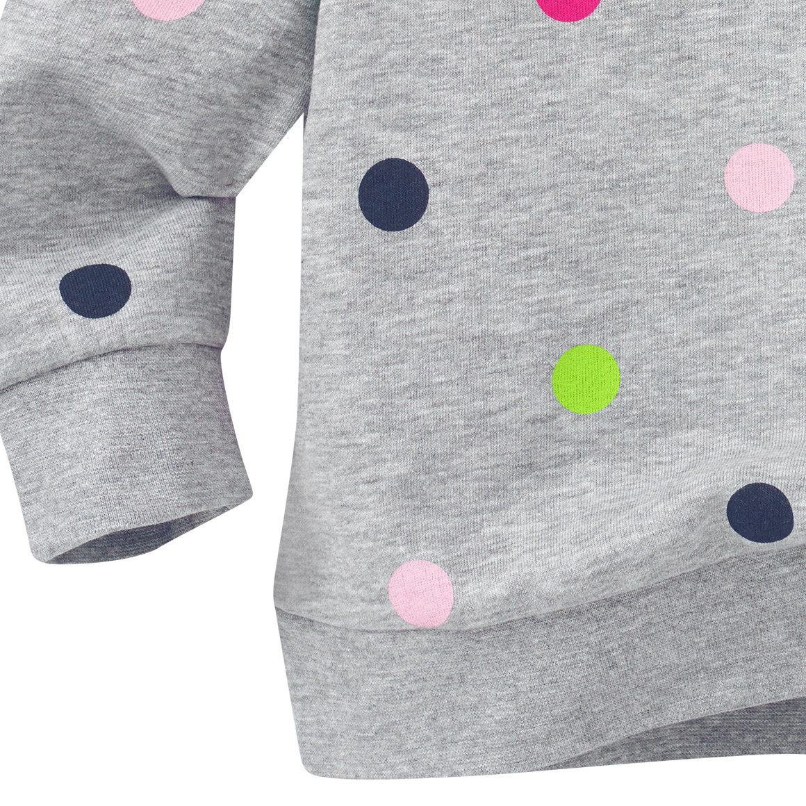 Mädchen Sweatshirt mit bunten Pünktchen