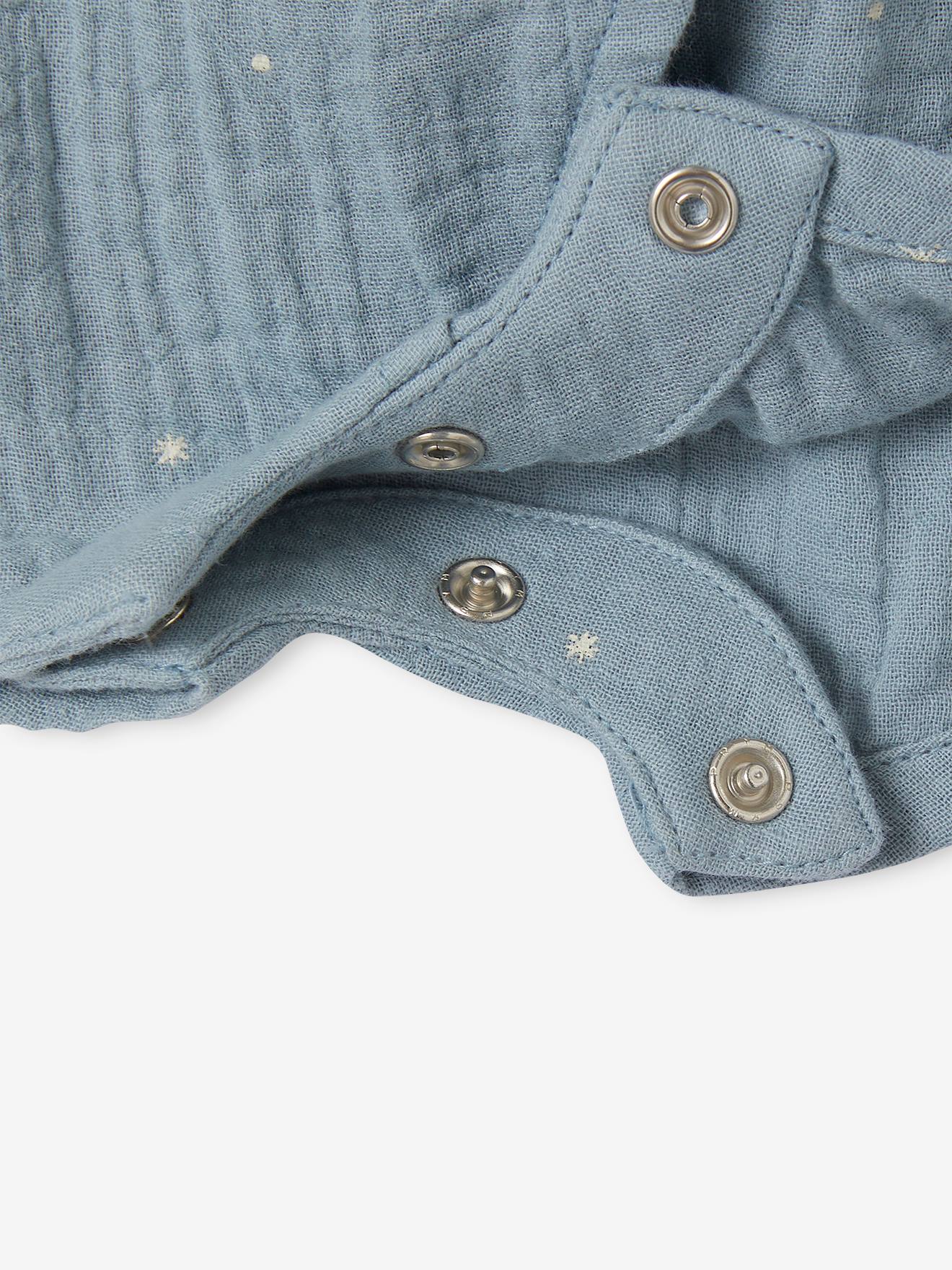 Vertbaudet Kurzer Baby Schlafanzug, personalisierbar Oeko-Tex - graublau