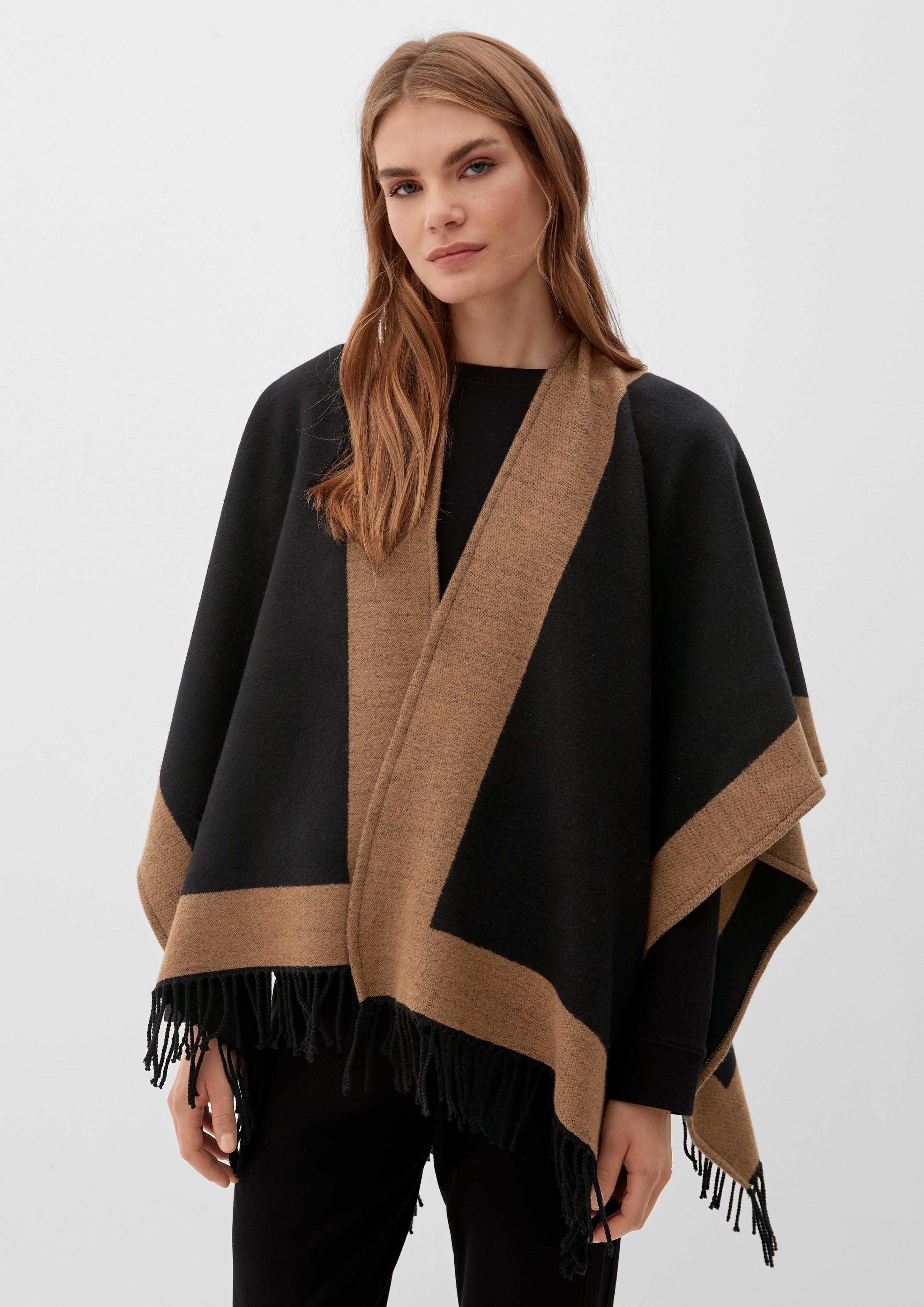 Poncho aus Viskosemix  2122268-9999