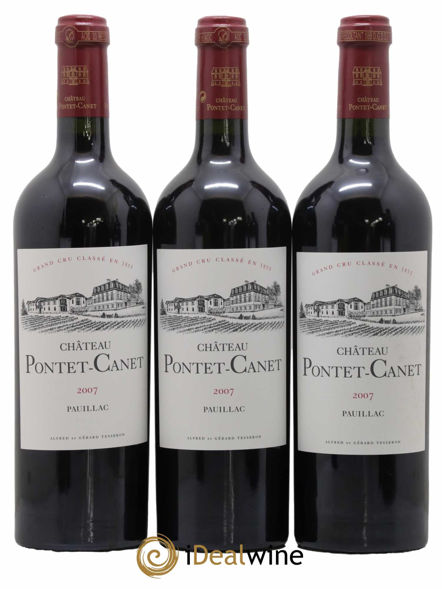 Château Pontet Canet 5ème Grand Cru Classé  2007 - Lot de 6 Bouteilles