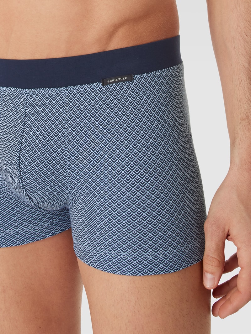 Trunks mit elastischem Bund Modell 'FINE INTERLOCK' in blau