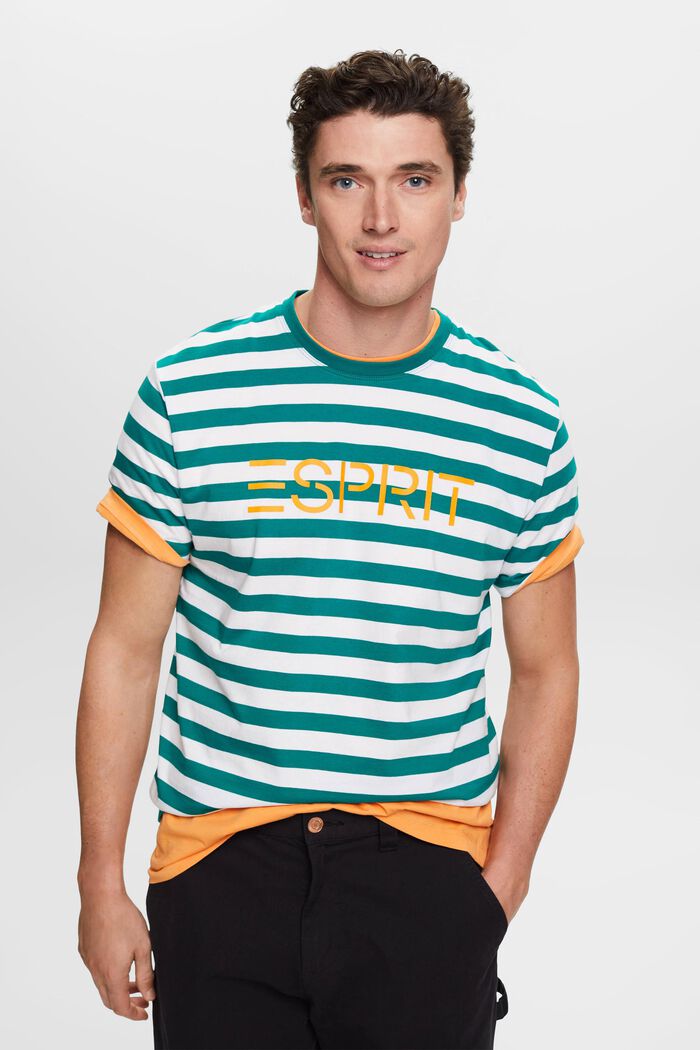 Gestreiftes Baumwoll-T-Shirt