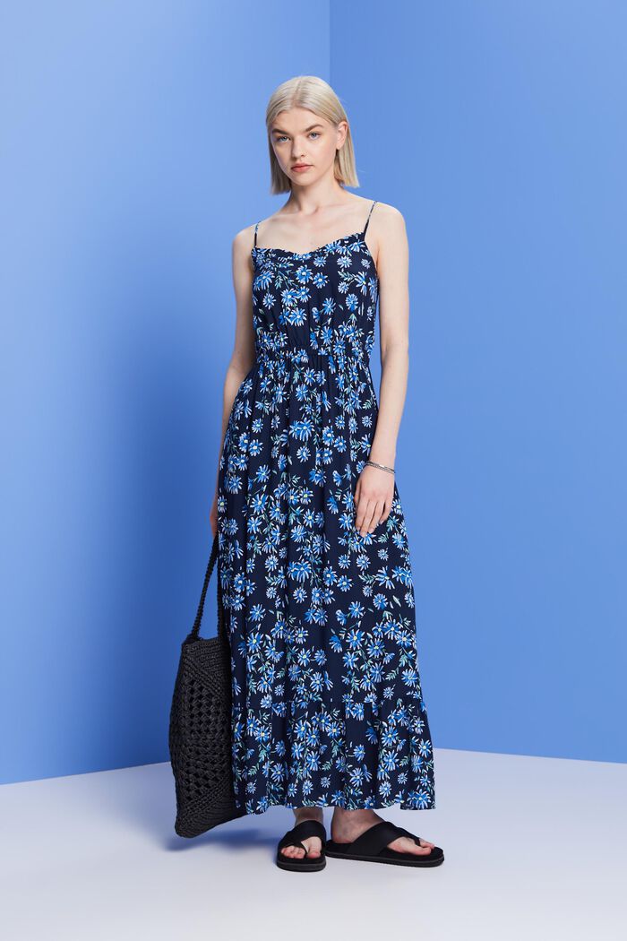 Gemustertes Maxikleid, LENZING™ ECOVERO™