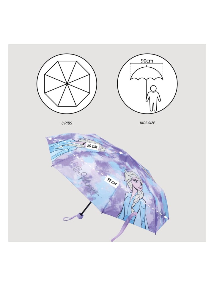 Disney Frozen Regenschirm Elsa Taschenschirm in Lila günstig kaufen onesize