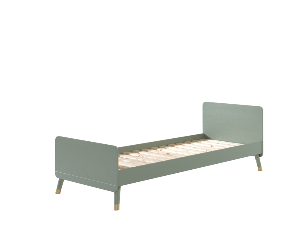 VIPACK BILLY Einzelbett 90 x 200 cm, mit Lattenrost, Ausführung lackiert Olive Grün