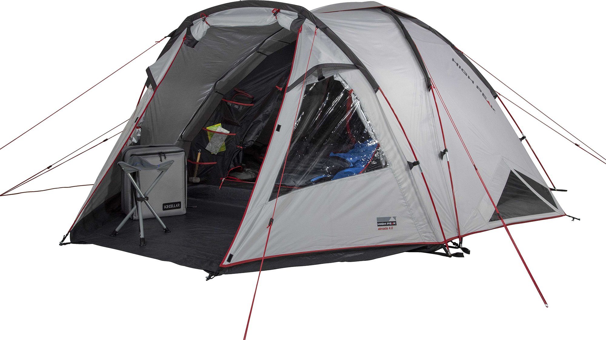 High Peak Kuppelzelt Zelt Almada 4.0, Personen: 4 (mit Transporttasche)