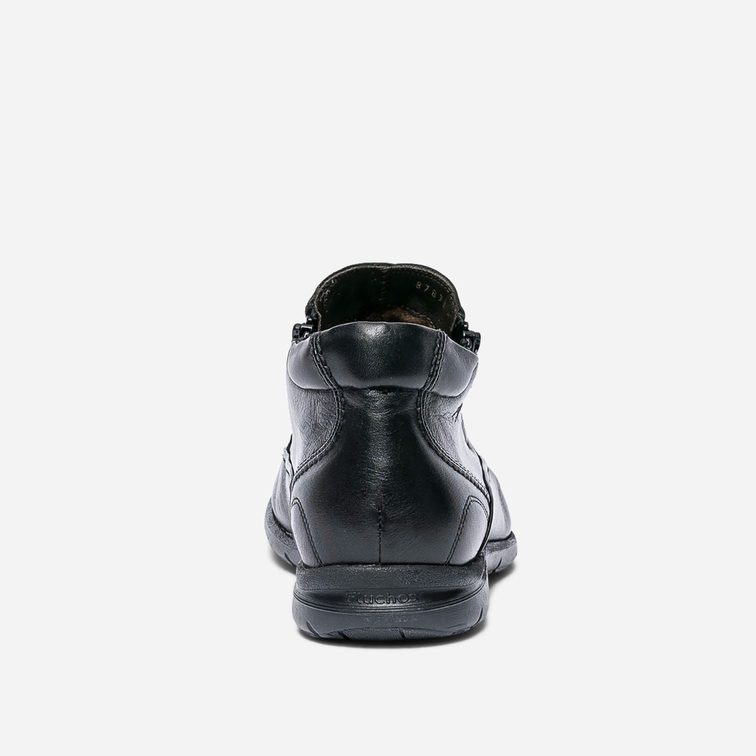 Boots FLUCHOS noir en cuir fourré avec zips