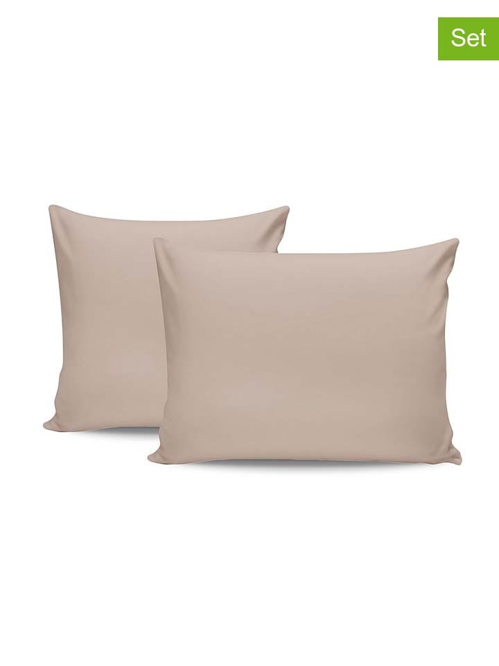 MIX&MATCH 2er-Set: Renforcè-Kissenhüllen in Beige günstig kaufen