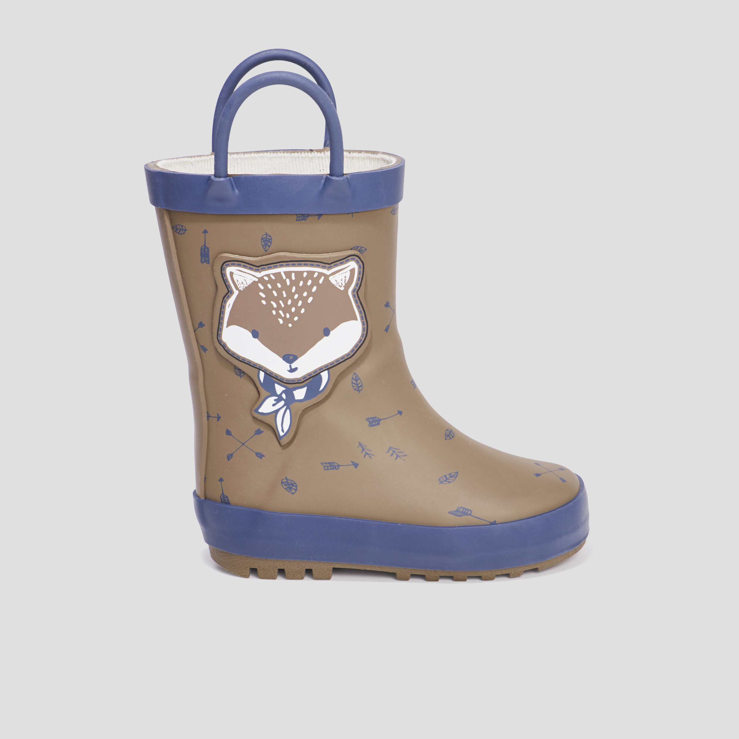 Bottes de pluie avec anses marron bébé garçon | La Halle