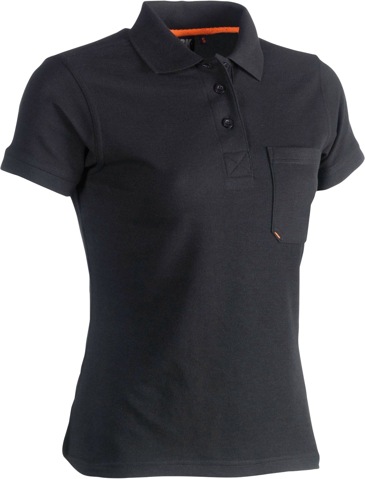 Herock Poloshirt Freya Polo Kurzärmlig Damen Figurbetont, mit Rippstrick-Kragen und Bündchen sowie 1 Brusttasche