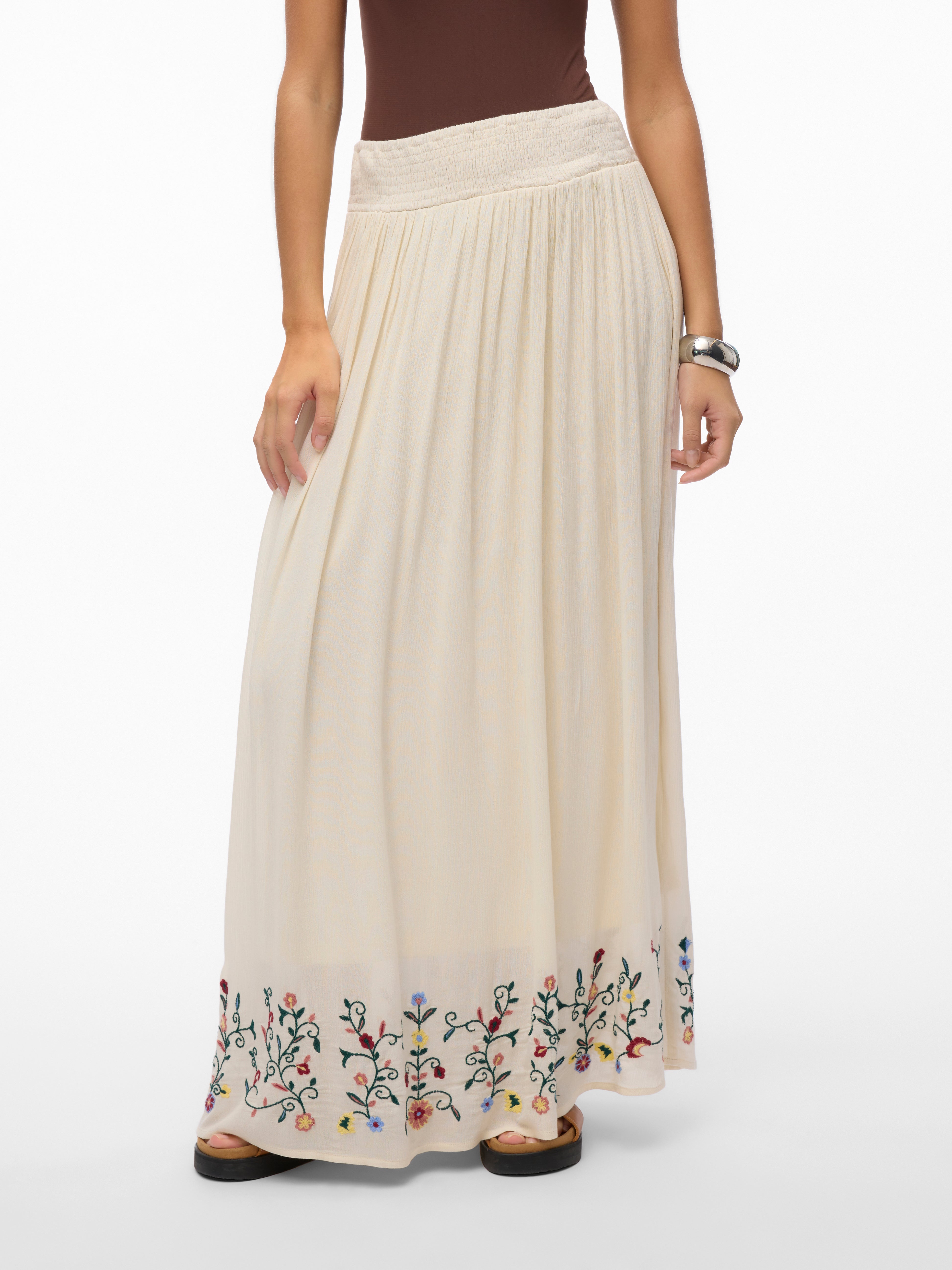 VMSINA Hohe Taille Langer Rock