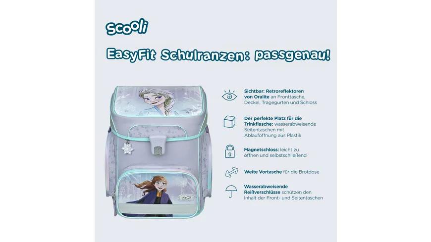 Scooli Frozen EasyFit Schulranzen-Set 5teilig