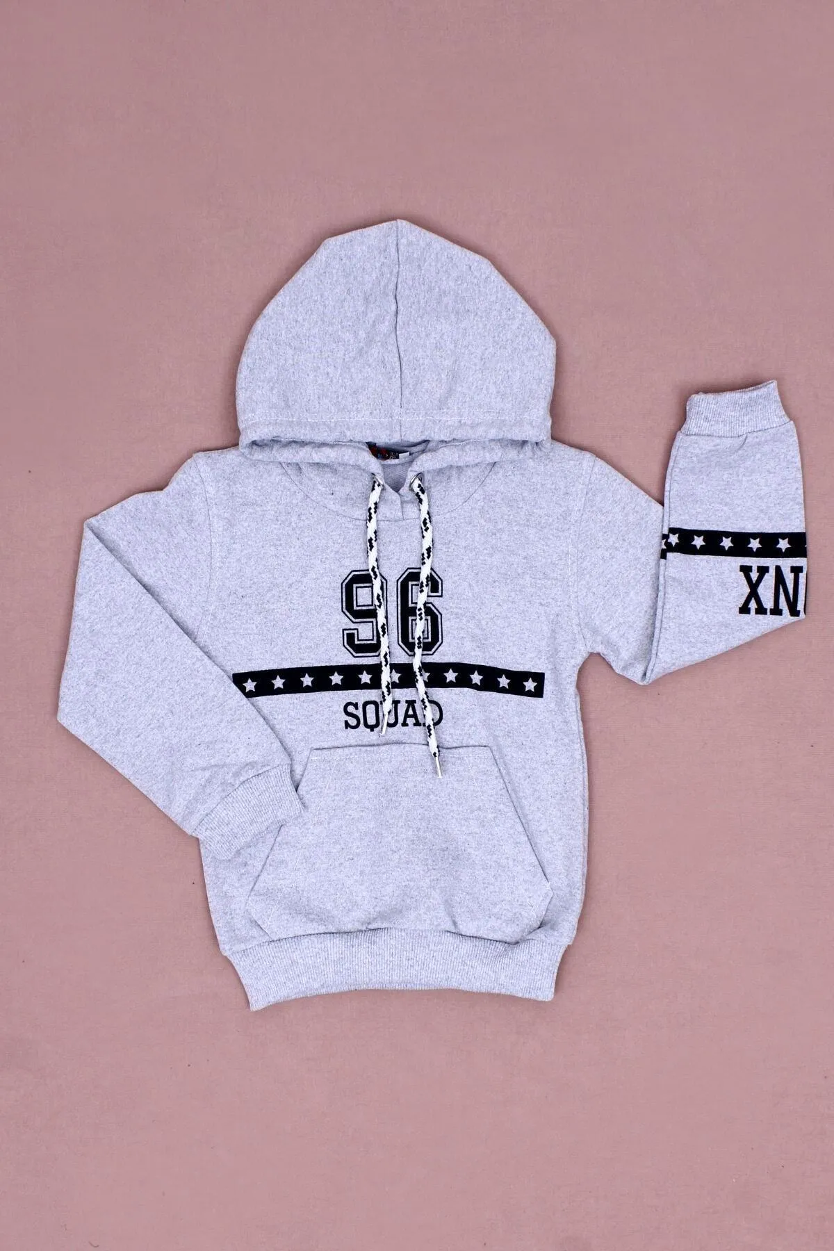 FYK KİDS  3-teiliger Jungenanzug mit „96“-Textaufdruck und Kängurutasche