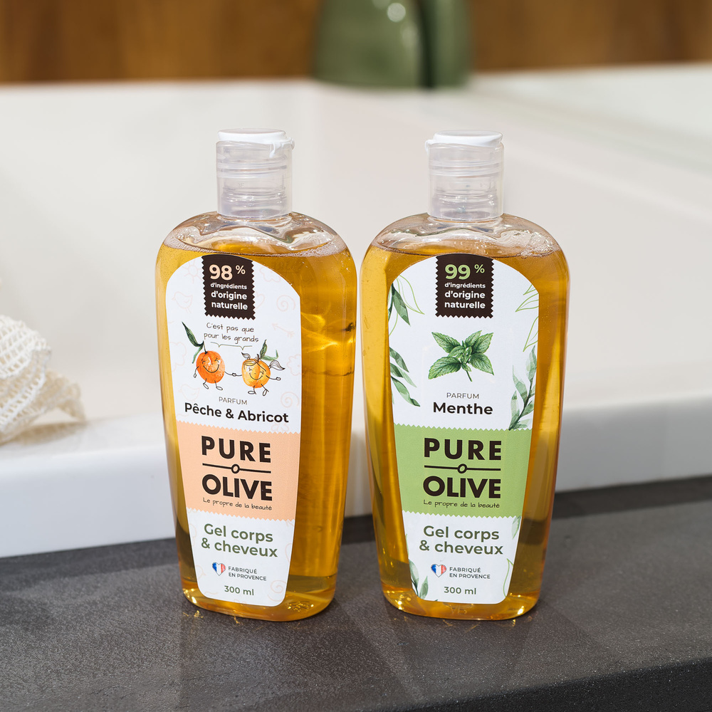 pure olive Gel corps et cheveux parfum menthe Gel corps et cheveux