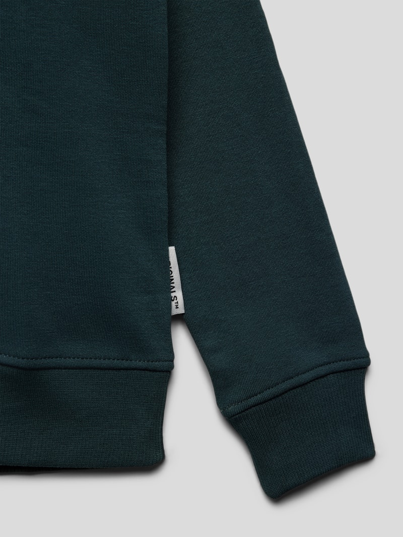 Sweatshirt mit Label-Print Modell 'JORLAKEWOOD' in petrol