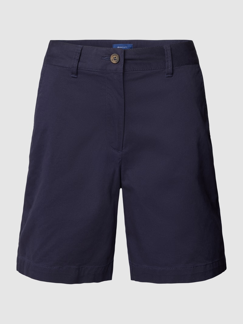 Shorts mit seitlichen Eingrifftaschen in marineblau