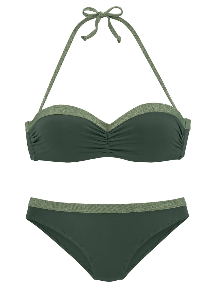 JETTE Bügel-Bandeau-Bikini in oliv günstig kaufen