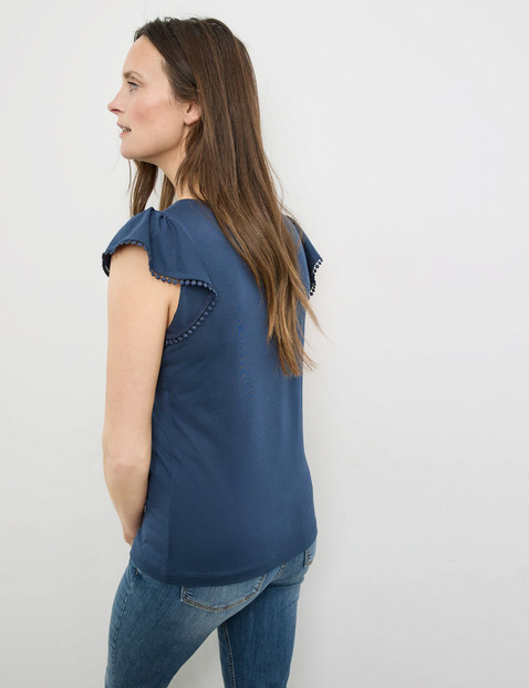 T-Shirt mit Ärmelvolant