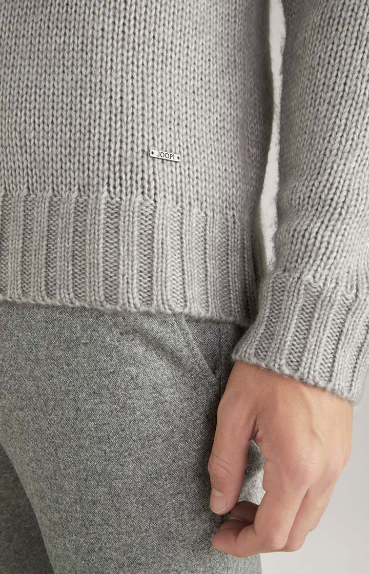 Strickpullover Haron in Hellgrau meliert
