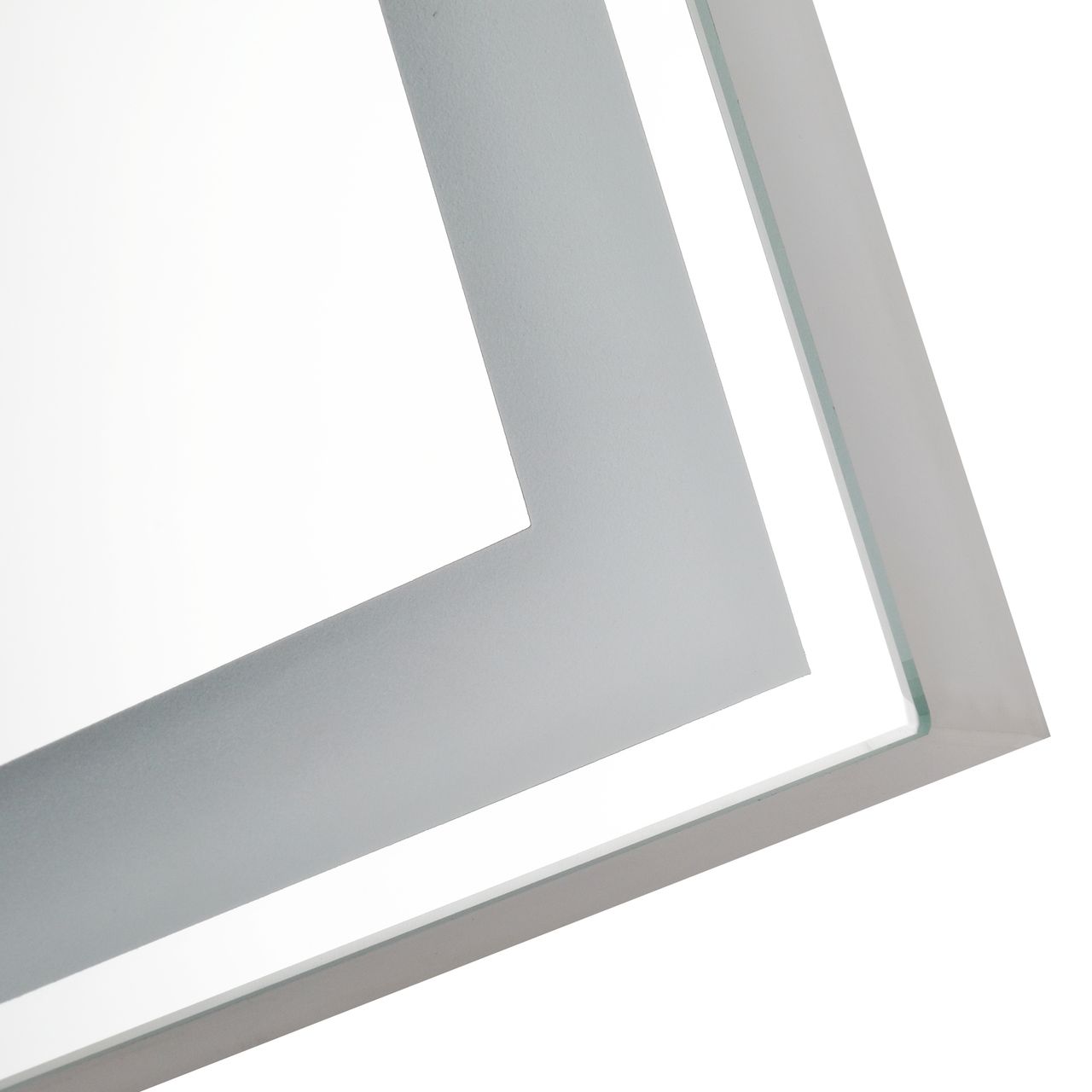kleankin Badezimmerspiegel LED-Spiegel Nebelfreier Wandspiegel Touch-Schalter 3 Farben Alu 70 x 50 x 3 cm