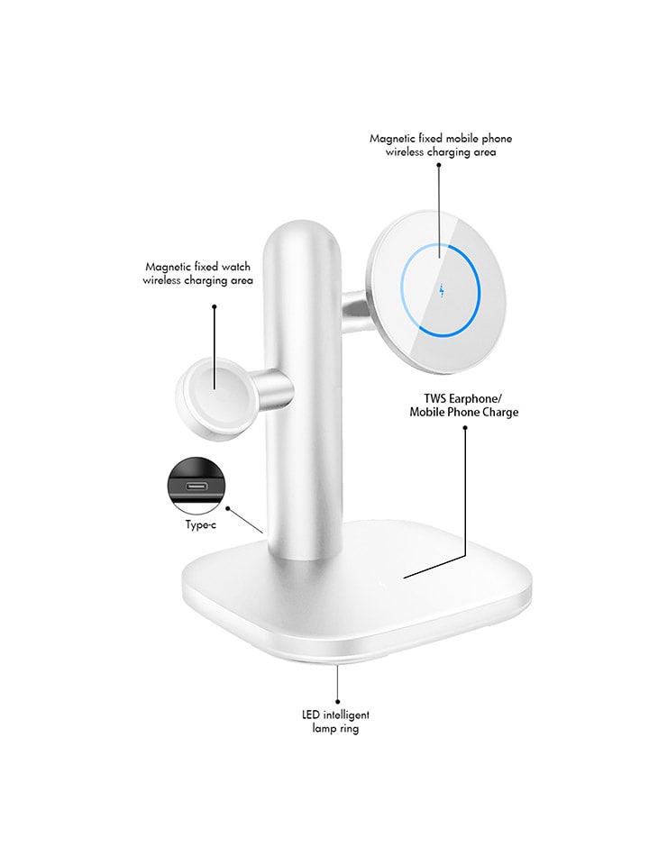 SWEET ACCESS 3in-1-Schnellladestation in Weiß günstig kaufen onesize