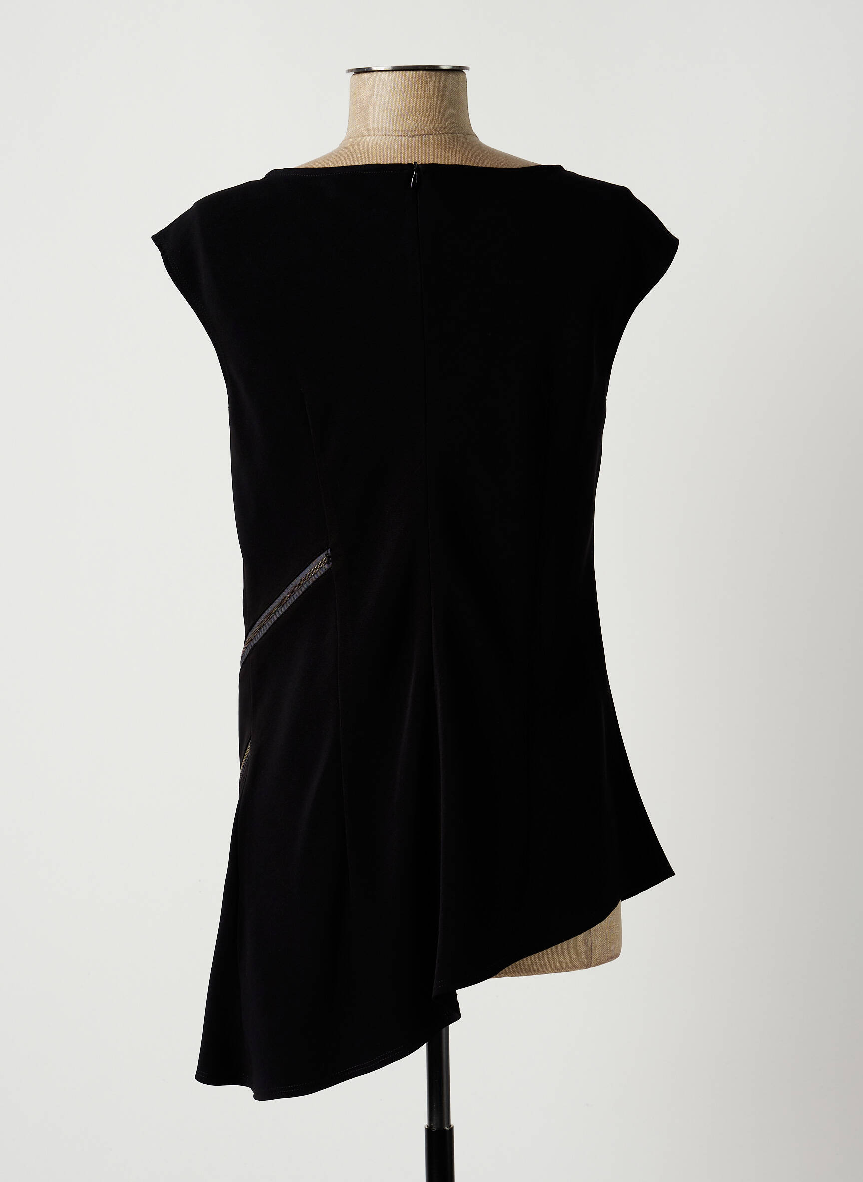 Lauren Vidal Tuniquemanchecourte Femme couleur noir
