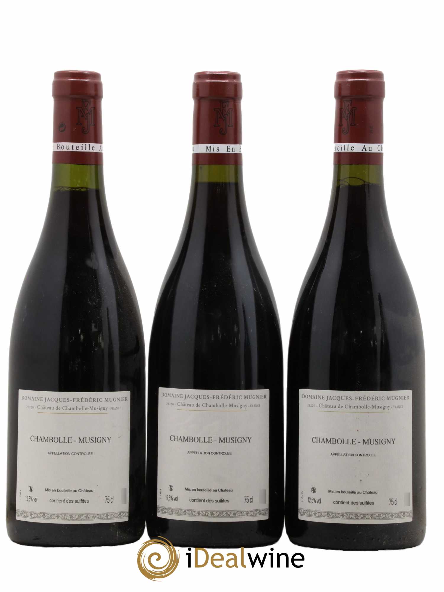 Chambolle-Musigny Jacques-Frédéric Mugnier  2013 - Lot de 3 Bouteilles