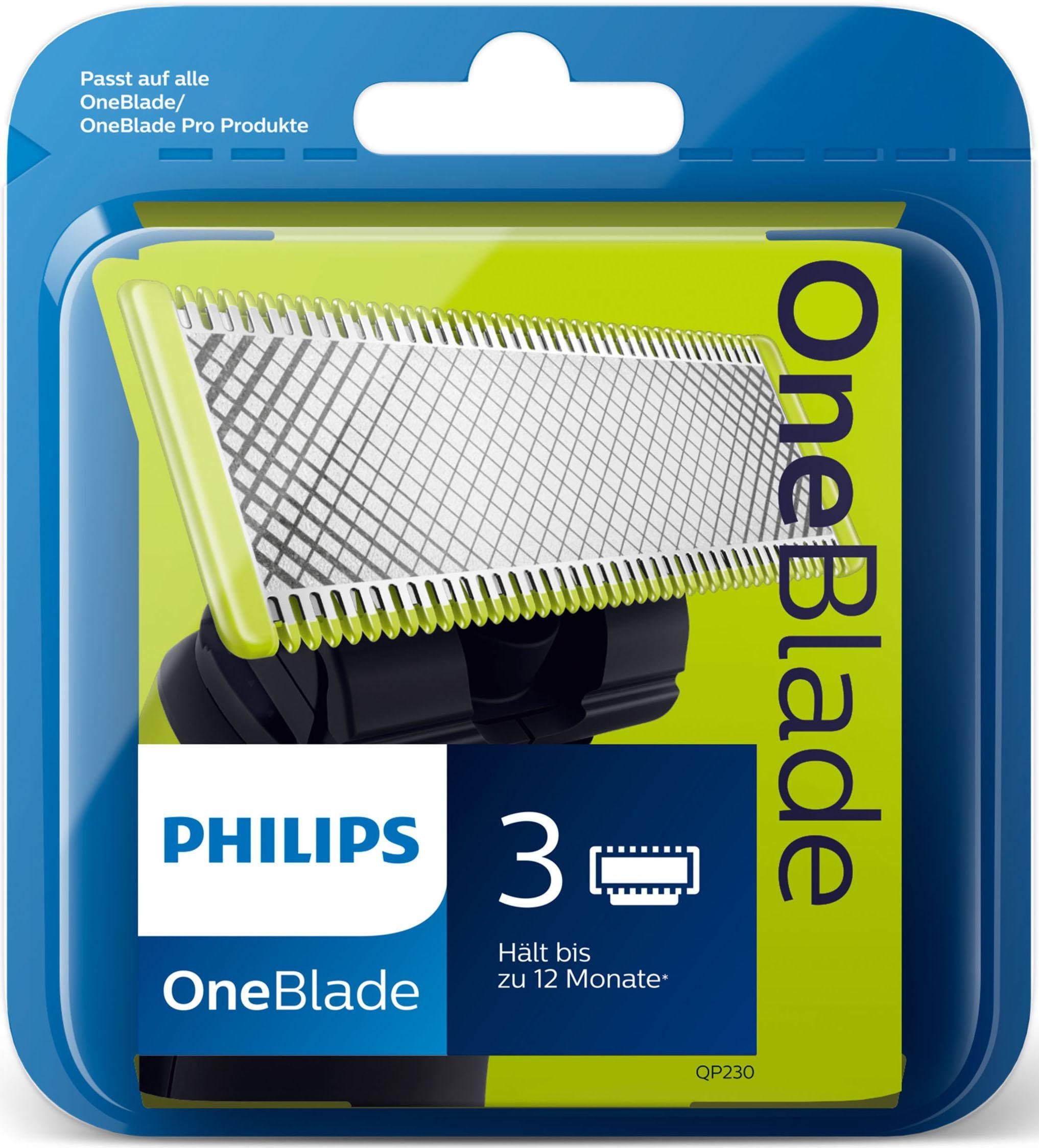 Philips Ersatzscherteil QP230/50 OneBlade, Set, 3 St.