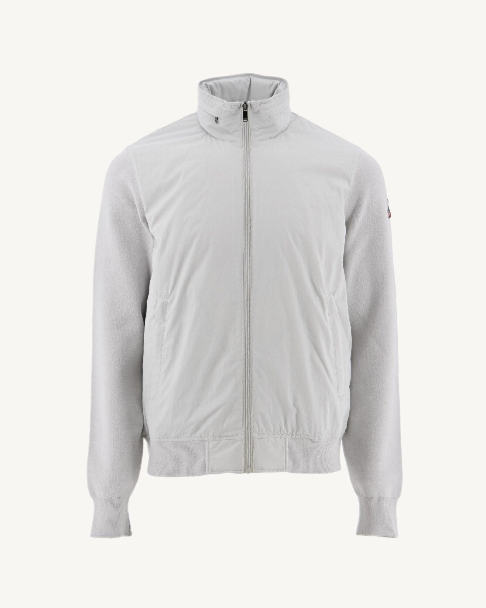 Veste à capuche bi-matière Gris clair Bardenas
