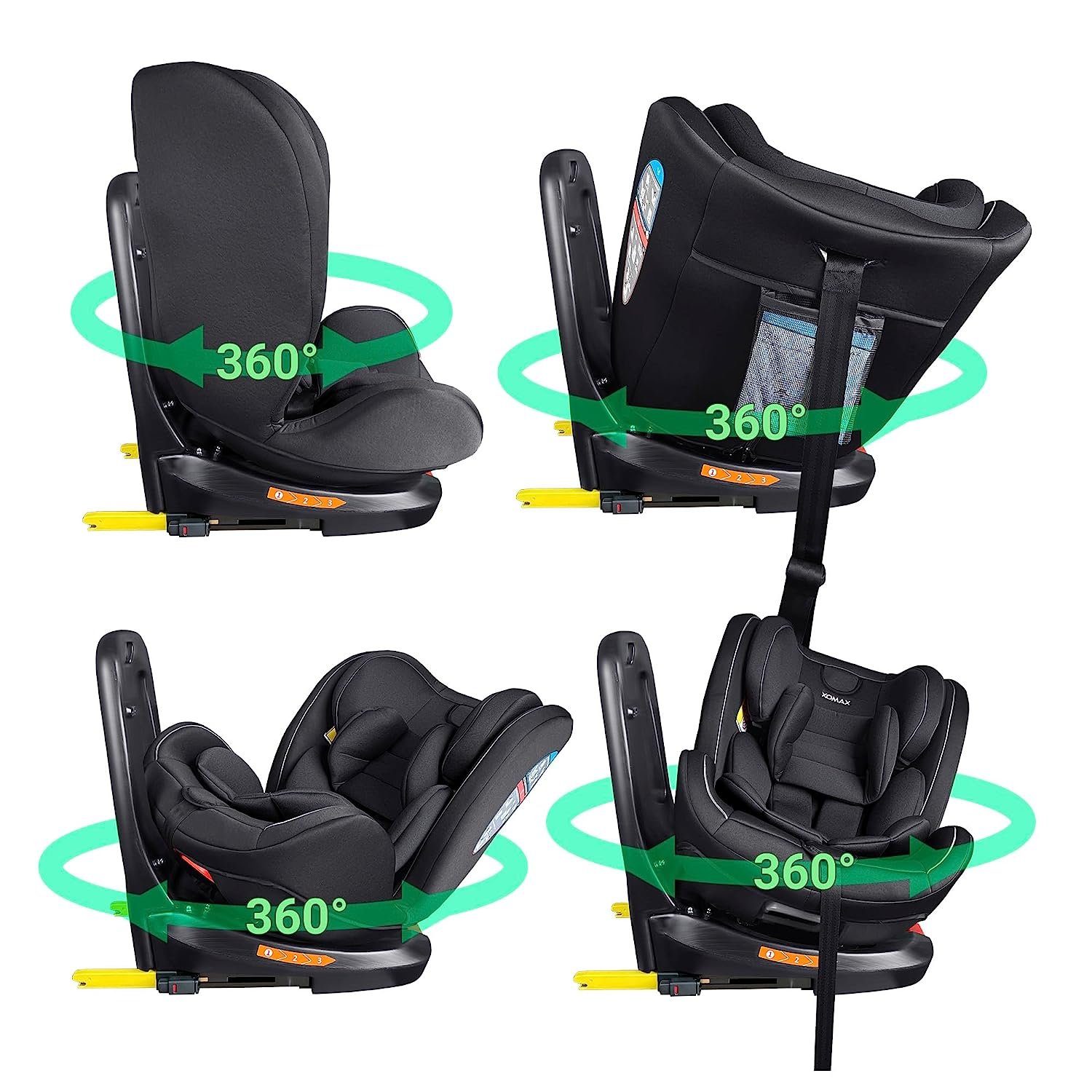 XOMAX Autokindersitz Selena, bis: 12, ab: 11 kg, bis: 36 kg, (Selena), mit 5-Punkt-Gurt, 3-Punkt-Gurt, Isofix Gruppe 0/1/2/3 ECE i-Size 129R