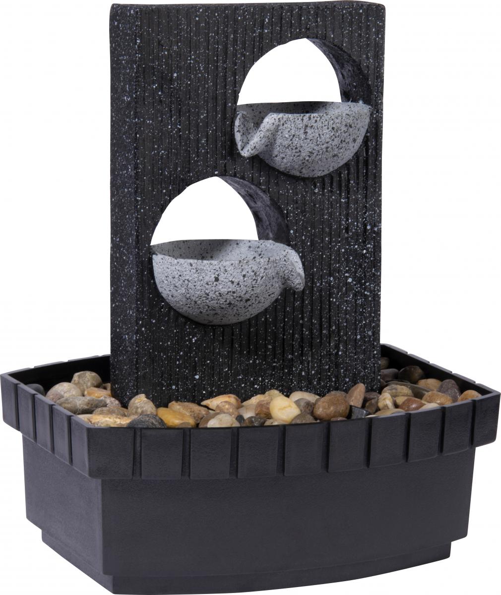 dobar Zimmerbrunnen in Steinoptik mit 2 Schalen