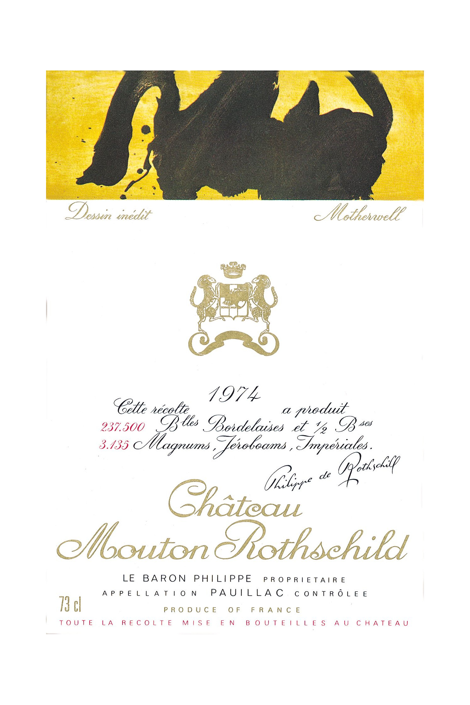 Château Mouton Rothschild 1974, Pauillac